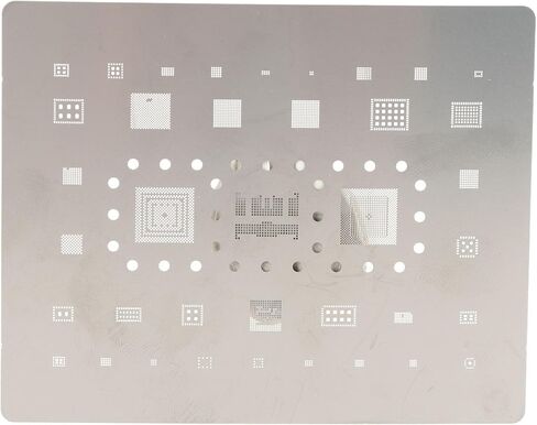 Fafeicy Phone Tin Reballing Stencil, Stainless Steel, Quick Tin Coating and Precise Positioning, Compatible with A53 A536 CPU in Kuwait