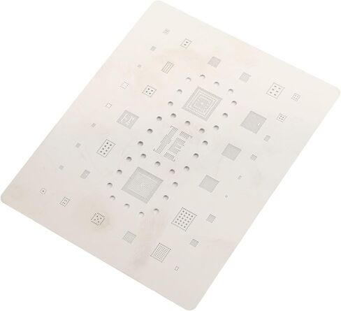 Fafeicy Phone Tin Reballing Stencil, Stainless Steel, Quick Tin Coating and Precise Positioning, Compatible with A53 A536 CPU in Kuwait