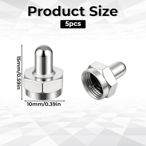 5-Pack 75 Ohm Terminator, Coax Cap Cover Coax Cable Ends Coaxs Ends F Type Cap Protective Cover Coaxial Cable Adapter for Splitter, AMP, Coaxial Cables, TV Antenna & Wall Plate in Kuwait