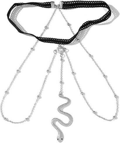 Snake Leg Chain for Women Girls, Sexy Serpent Charm Thigh Garter, Summer Bikini Skirt Beach Party in Kuwait