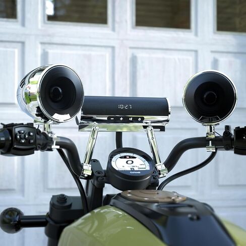 GoHawk Waterproof Motorcycle Bluetooth Stereo, 4 Speakers Sound bar w/ 4.5" Speakers, Built-in Amplifier MP3 Music Player Audio System w/USB & Radio, Great for Harley & ATVs in Saudi Arabia