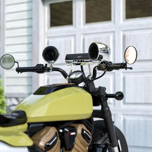 GoHawk Waterproof Motorcycle Bluetooth Stereo, 4 Speakers Sound bar w/ 4.5" Speakers, Built-in Amplifier MP3 Music Player Audio System w/USB & Radio, Great for Harley & ATVs in Saudi Arabia
