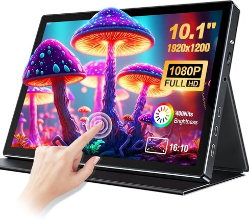 11" Touchscreen Monitor,2.5K IPS Touch Screen 16:10 450 nits Adjustable Vertical Monitor with VESA Stand,2560 * 1600 HDMI USB C Travel Monitors for Laptop,PC,Phone,Business(Black) in Kuwait