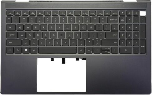 حافظة علوية بديلة من BestParts مع لوحة مفاتيح أمريكية بإضاءة خلفية متوافقة مع Dell Vostro 15 7510 - XV1DW 0XV1DW in Kuwait