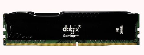 Dolgix Gaming++ 16GB (8GBx2) DDR4 2666 MHz DRAM Desktop Gaming Memory CL16 DZR2K8GD4-26 (RED) (Black) in Kuwait