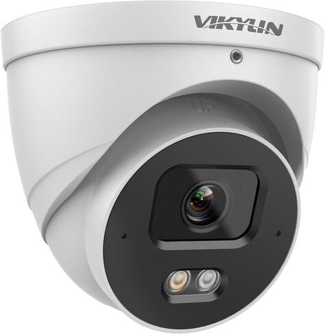 كاميرا VIKYLIN بدقة 4 ميجابكسل PoE IP مع حماية محيطية، رؤية ليلية ذكية ذات لون فاتح مزدوج 98 قدمًا، اكتشاف المركبات البشرية، ميكروفون مدمج، IP67 مقاوم للماء، فتحة بطاقة MicroSD مدمجة in Kuwait