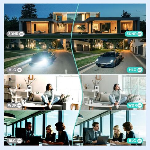 كاميرا VIKYLIN بدقة 4 ميجابكسل PoE IP مع حماية محيطية، رؤية ليلية ذكية ذات لون فاتح مزدوج 98 قدمًا، اكتشاف المركبات البشرية، ميكروفون مدمج، IP67 مقاوم للماء، فتحة بطاقة MicroSD مدمجة in Kuwait