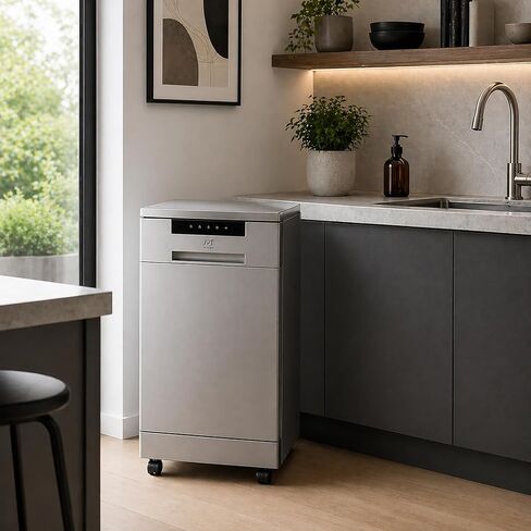 SPT SD-9263SSA 18″ Wide Portable Stainless Steel Dishwasher with ENERGY STAR, 6 Wash Programs, 8 Place Settings and Stainless Steel Tub – Stainless Steel in Saudi Arabia