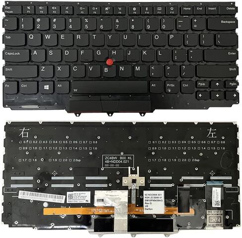 لوحة مفاتيح Zahara US مع إضاءة خلفية لجهاز Lenovo ThinkPad X1 Yoga 2nd Gen 2 2017 3rd Gen 3 2018 RVWV-84US SM10P95359AG 01HY808، 0YH848، 01HY928 2nd Gen 2017 (النوع 20JD، 20JE، 20JF، 20JG) in Kuwait