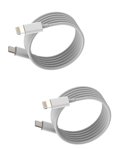 كابل شحن USB C إلى Lightning 20 وات 2 متر (عبوة من قطعتين) لشاحن موصل iPhone 14، كابل شحن سريع لشاحن iPad، كابل إمداد الطاقة، قابس من النوع C، كابل بيانات السيارة لشاحن سريع معتمد من Apple MFI in Kuwait