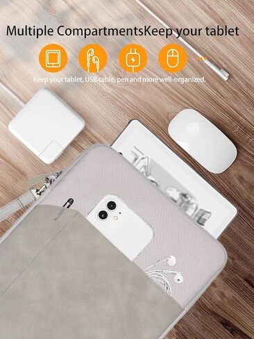 لـ kindl_e Scribe Colorsoft (موديل 2025) - حافظة كمبيوتر لوحي ورقية مقاس 11 بوصة، حقيبة حمل واقية 360 درجة مقاومة للماء، رمادي فاتح. in Kuwait