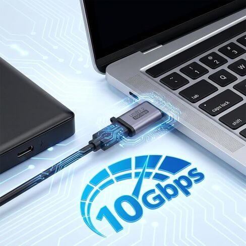 Xthrotsenk 4Pcs Micro USB B to C Adapter Type-C Female-Micro B Male Hard Drive to USB Adapter for Cable External Hard SSD Drive Tablet Laptop Phone in Kuwait