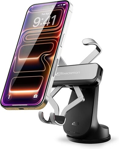 Bracketron AutoGrip Dash & Window Mount - حامل هاتف للسيارة مع تشغيل بيد واحدة، حامل هاتف خلوي عالمي للسيارة للوحة القيادة، ونافذة تناسب الهواتف حتى 3.75 بوصة in Kuwait