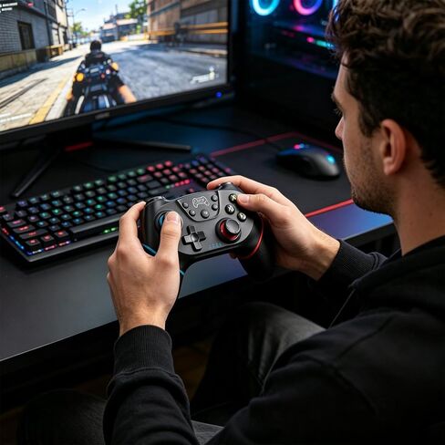 Wireless Controller for Switch/Lite/OLED/Switch 2 Pro Controller for Switch Remote Joystick Gamepad Supports Wake up, Gyro Axis, Turbo, Dual Vibration and Screenshot Function in Kuwait