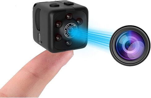 Mini Camera 1080P Hidden Camera |Indoor Covert Security Camera for Home and Office | Portable Small HD Nanny Cam with Night Vision and Motion Detection | Hidden Cam |Built-in Battery in Kuwait
