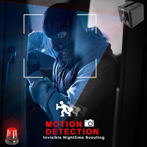 Mini Camera 1080P Hidden Camera |Indoor Covert Security Camera for Home and Office | Portable Small HD Nanny Cam with Night Vision and Motion Detection | Hidden Cam |Built-in Battery in Kuwait