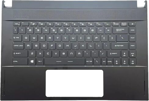 New Replacement for MSI GS66 P66 Stealth Laptop Upper Case Palmrest RGB Backlit Keyboard Assembly Part MS-16V1 3076V1C214 16V2 16V3 16V4 Black in Kuwait