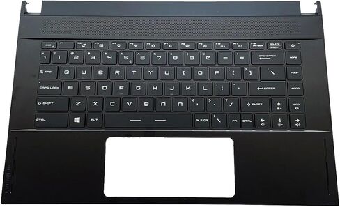 New Replacement for MSI GS66 P66 Stealth Laptop Upper Case Palmrest RGB Backlit Keyboard Assembly Part MS-16V1 3076V1C214 16V2 16V3 16V4 Black in Kuwait