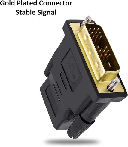 DVI to HDMI Adapter Bi-Directional DVI-D 18+1 Male to HDMI Female Converter Single Link Full HD 1080P@60Hz Adapter Connector for Computer Monitor HDTV LCD/DVD -2pcs in Kuwait