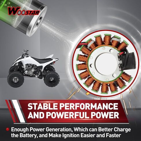 WOOSTAR 18 Coil 9 Wire Magneto Stator Replacement for YFM250 Bear Tracker Big Bear Bruin 2001-2009 YFM 660 660R OEM 1P0-H1410-00-00 4XE-81410-00-00 5LP-81410-00-00 5LP-81410-01-00 5LP-81410-02-00 in Saudi Arabia