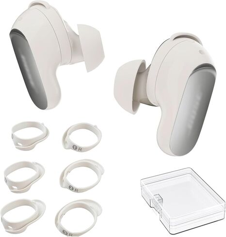 أطراف أذن AhaStyle لسماعات الأذن Bose QuietComfort Ultra الجيل الثاني (2025) وسماعات الأذن QuietComfort Ultra (2023) 【صندوق تخزين محمول مضاف】3 أزواج من أطراف استبدال الأذن السيليكون S/M/L تناسب علبة الشحن in Kuwait