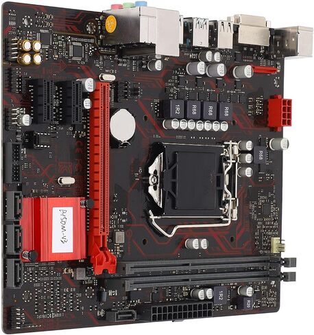 VBESTLIFE M ATX Desktop Motherboard, LGA 1151 CPU Slot DDR4 2133MHz Memory for Core i7 i5 i3 Celeron 14nm CPU, with PCI E 3.0 DVI Interface in Kuwait