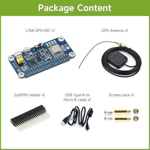 L76K GPS HAT لـ Raspberry Pi، يدعم GPS، BeiDou (BDS)، GLONASS، وQZSS @XYGStudy (L76K GPS HAT) in Kuwait