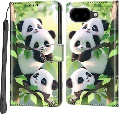 Case Wallet for Google Pixel 10a, [Kickstand] 3 Card Holder Stand [Shockproof TPU Interior Shell], PU Leather Magnetic Protective Flip Cover, Black Flower in Saudi Arabia
