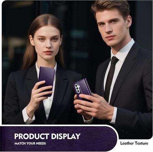 Compatible with Samsung Galaxy S26 Case Wallet with Card Holder [4 Card Slots] Kickstand [RFID Blocking] PU Leather Phone Case Flip Folio Protective Cover TPU Shockproof,Purple in Kuwait