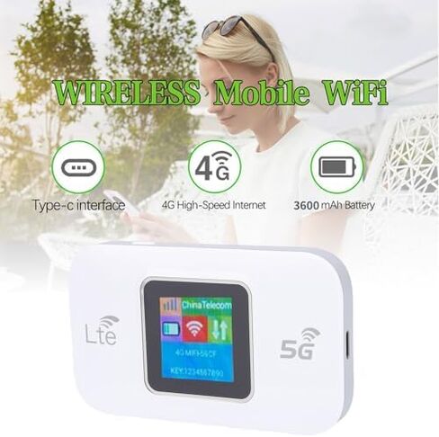 راوتر هوت سبوت المحمول VBESTLIFE 5G، واي فاي محمول عالي السرعة 300 ميجابت في الثانية مع فتحة بطاقة SIM، تشفير WPA2، للسفر في الهواء الطلق، لأوروبا وآسيا وأفريقيا in Kuwait