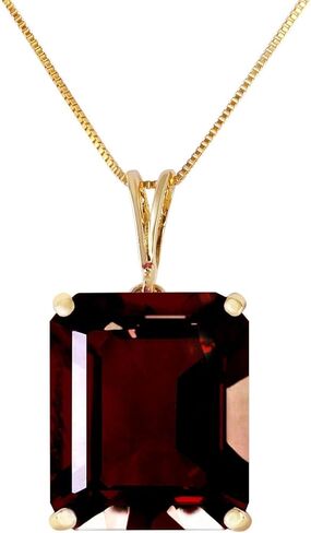 Galaxy Gold GG 14k Solid Gold Necklace with 7.0 Carat Octagon-shaped Garnet Pendant in Saudi Arabia