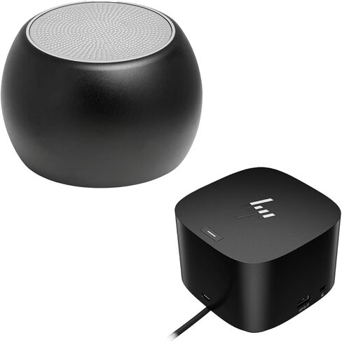 HP Thunderbolt G4 Dock 280W, 4K Display Support w/Combo Cable, HDMI, USB-C, DisplayPort and USB Hub Bundle with Bluetooth Boost U Speaker and Built-in Mic, 5 Hour Playback in Kuwait