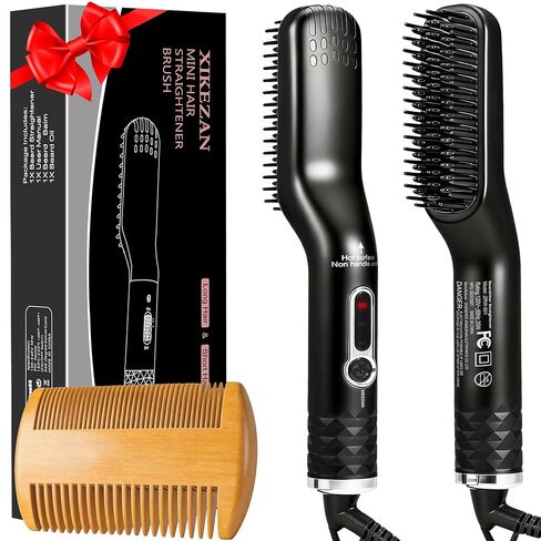 Beard Kit,Beard Grooming Kit,w/Beard Straightener,2 Pack Beard Growth Oil,Beard Balm,Beard Comb,Beard Scissor,Razor & Brush Stands,Bag,E-Book,Beard Care Growth Christmas Dad Gifts for Men Him Father in Saudi Arabia