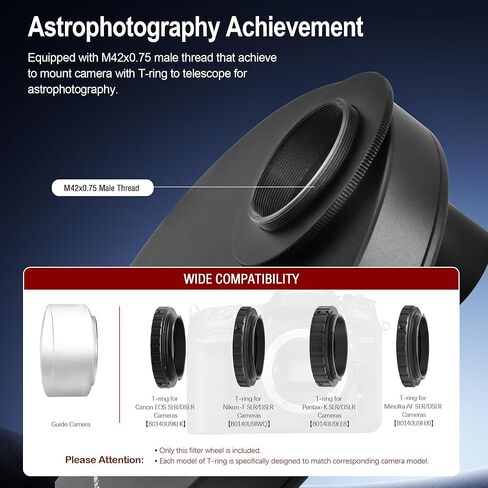 Astromania 1.25" UHC (Ultra High Contrast) Filter - Bundle with - 1.25" Multiple 9-Position Filter Wheel in Kuwait