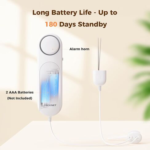 TECKNET Door Alarm for Door Handle, 130dB Door Alarms When Opened & Window Alarms, No-Drill Travel Door Security Device with Lanyard, Door Sensor Alarm for Home, Apartment & Hotel in Kuwait