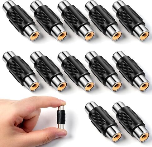 وصلة RCA أنثى إلى أنثى، 12 حزمة محول RCA لتمديد الصوت، فونو، مكبر صوت المسرح، مكبر الصوت in Kuwait