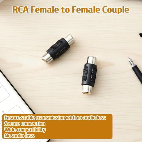 وصلة RCA أنثى إلى أنثى، 12 حزمة محول RCA لتمديد الصوت، فونو، مكبر صوت المسرح، مكبر الصوت in Kuwait