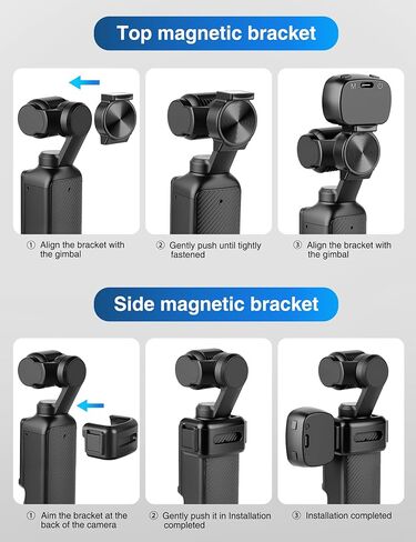 ضوء لـ DJI Osmo Pocket 3، ملحقات Gimbal Osmo Pocket 3 للمتابعة التلقائية، CRI≥95، درجة حرارة 3 ألوان 3000-6000K إضاءة LED قابلة للتعديل، شحن USB-C in Kuwait