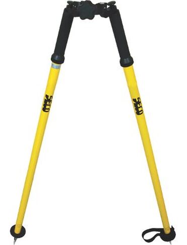 SECO 5217-04-YEL Thumb‑Release Bipod - Yellow - with No‑Crush Clamp Head – Holds 1–1.5" Poles - Extends to 6 Ft Collapses to 43 in Lightweight Field Support for GPS and Prism Poles in Kuwait