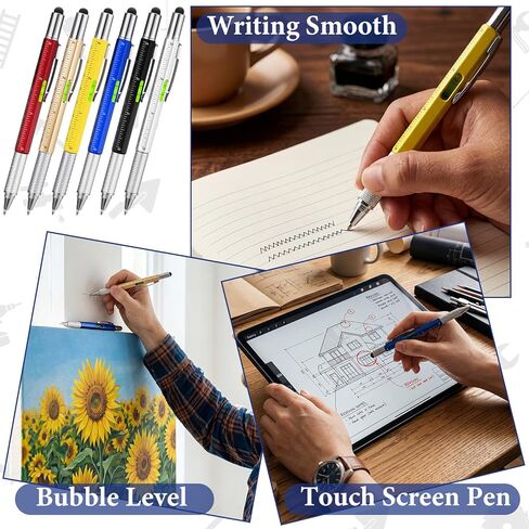 Vicenpal 30 Pcs Father's Day Church Gifts Bulk Multi Pen Big Foot Sasquatch Gifts Keychain Include 6 in 1 Multitool Screwdriver Pen and Stainless Steel Pocket Keychain for Pastor Men Dad Godfather in Kuwait