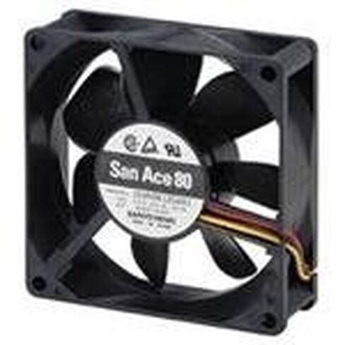 سانيو دينكي 9GA0812P4H001 مروحة تيار مستمر Sq80x25mm 12VDC 51CFM 2.64W 37dB TchPWM Duty 0% 15.5CFM، بلاستيك F/B in Kuwait