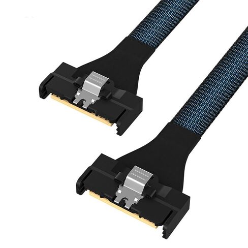 MCIO 8X إلى MCIO 8X كابل بيانات عالي السرعة من الرأس إلى الرأس المستقيم PCIe 5.0 بطول 80 سم in Kuwait