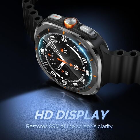 Misxi [5 عبوات من واقي الشاشة الصلب عالي الدقة من الزجاج المقوى لساعة Samsung Galaxy Watch Ultra 47 مم مع مجموعة أدوات المحاذاة التلقائية، تركيب مجاني مقاوم للخدش لساعة Galaxy Watch Ultra، شفاف in Kuwait