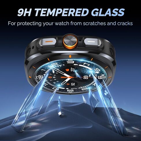 Misxi [5 عبوات من واقي الشاشة الصلب عالي الدقة من الزجاج المقوى لساعة Samsung Galaxy Watch Ultra 47 مم مع مجموعة أدوات المحاذاة التلقائية، تركيب مجاني مقاوم للخدش لساعة Galaxy Watch Ultra، شفاف in Kuwait