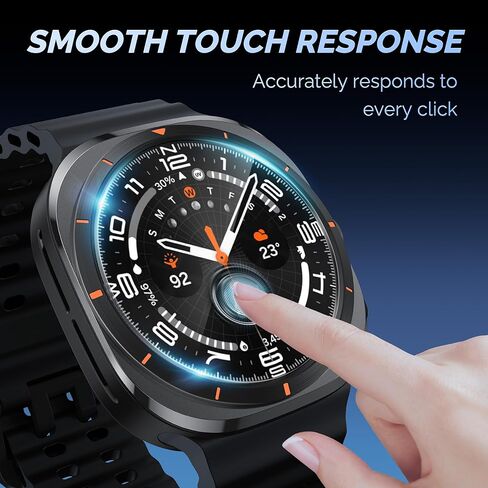 Misxi [5 عبوات من واقي الشاشة الصلب عالي الدقة من الزجاج المقوى لساعة Samsung Galaxy Watch Ultra 47 مم مع مجموعة أدوات المحاذاة التلقائية، تركيب مجاني مقاوم للخدش لساعة Galaxy Watch Ultra، شفاف in Kuwait
