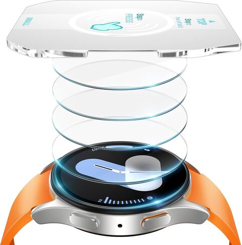 Misxi [5 عبوات من واقي الشاشة الصلب عالي الدقة من الزجاج المقوى لساعة Samsung Galaxy Watch Ultra 47 مم مع مجموعة أدوات المحاذاة التلقائية، تركيب مجاني مقاوم للخدش لساعة Galaxy Watch Ultra، شفاف in Kuwait