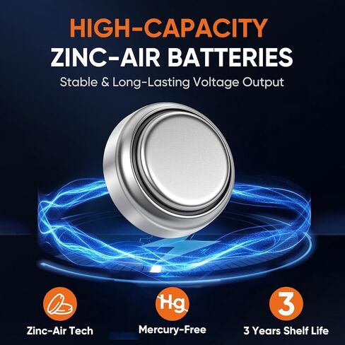 Hearing Aid Batteries Size 13, 90 Count, Mercury Free Zinc Air, 1.4V Long Lasting & Easy to Open in Kuwait