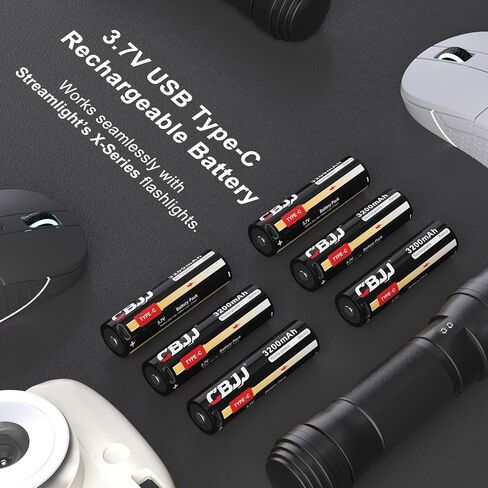 4 Pack USB C Rechargeable Battery Compatible with SL-B26, Streamlight Flashlights, Lithium Polymer Ni-MH, 1200+cycle, 3200 mAh Upgrade Version in Kuwait