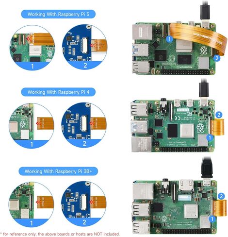 شاشة Waveshare 3.5 بوصة DSI تعمل باللمس بالسعة، لمسة 5 نقاط، 480 × 800 بكسل، لوحة عرض IPS، تدعم لوحات سلسلة Raspberry Pi in Kuwait