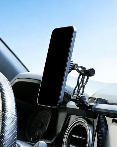 حامل هاتف سيارة مغناطيسي مطور من Autorder لسيارة Toyota Tacoma 2016-2023، حامل هاتف ممتص قوي، 360 درجة، تعديل مرن، حامل هاتف مغناطيسي مناسب لجميع الهواتف الذكية لـ MagSafe in Kuwait